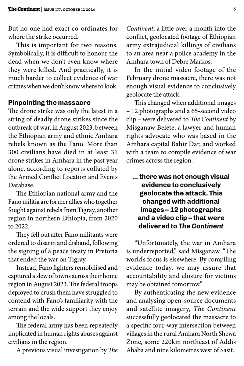 AAA_Amhara's tweet photo. .@ZekuZelalem writes for @thecontinent_: "We knew a massacre had taken place. But we did not know where – until now".

https://t.co/Nlxk3v02Bp
