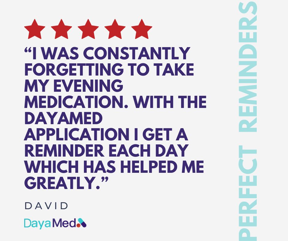 Dayamed2's tweet photo. 🌟 Hear it from our patients! 🌟  Our app not only sends you personalized reminders to take your medications but also keeps a record of your adherence for your healthcare provider. 

#Dayamed  #prescriptionhelp #MedicationManagement #digitalhealth #medicationadherence #pharma https://t.co/sTT5MeaxQ9
