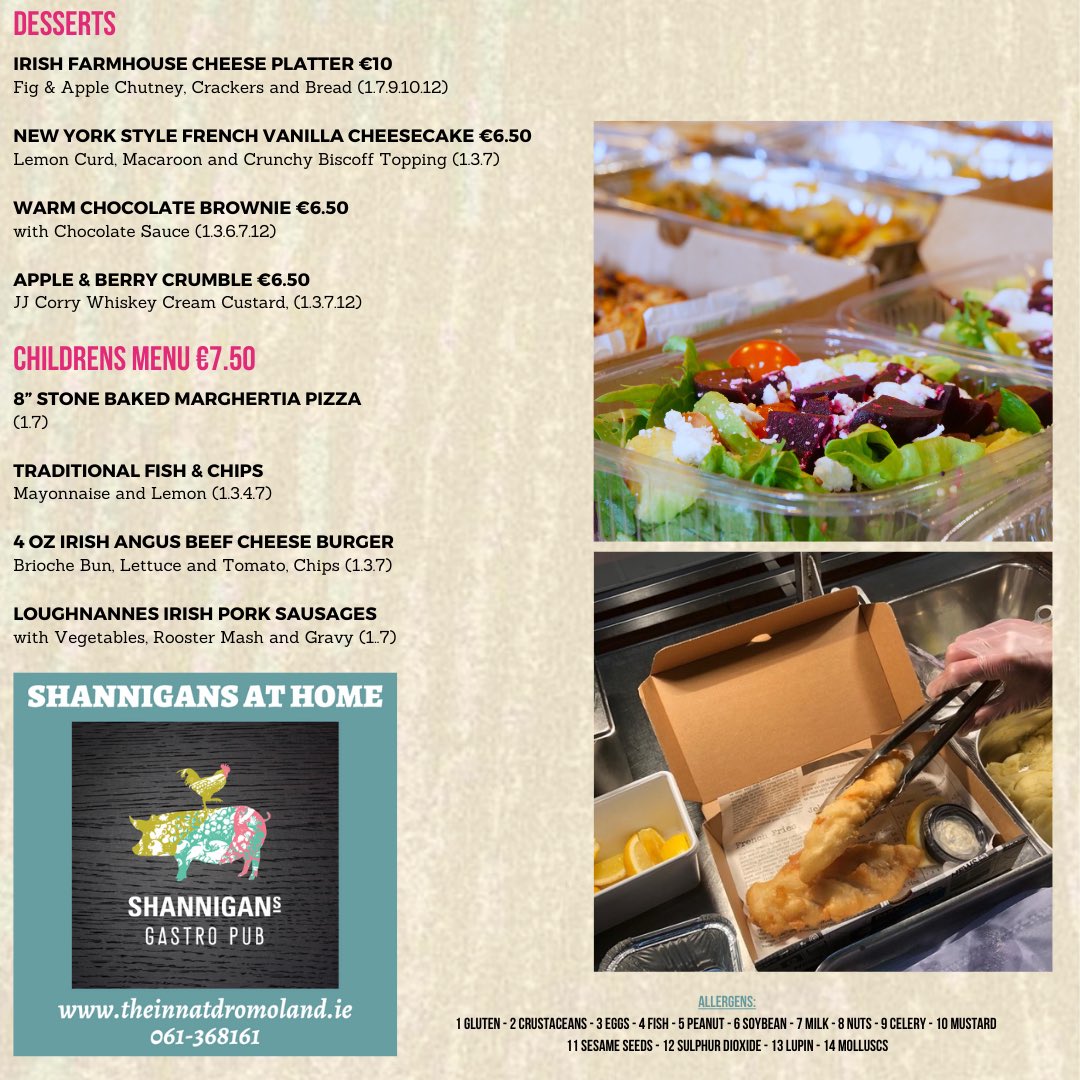 Considering a Saturday night takeout? Order a Shannigans at Home now - shannigans.menuu.com