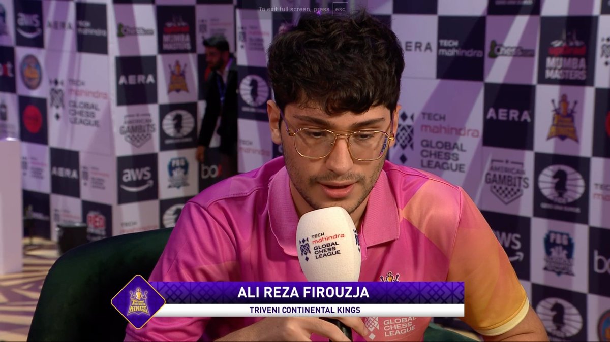 chess24com's tweet image. Alireza Firouzja: &quot;It&apos;s amazing how chess can be so exciting!&quot; 

#TechMGCL