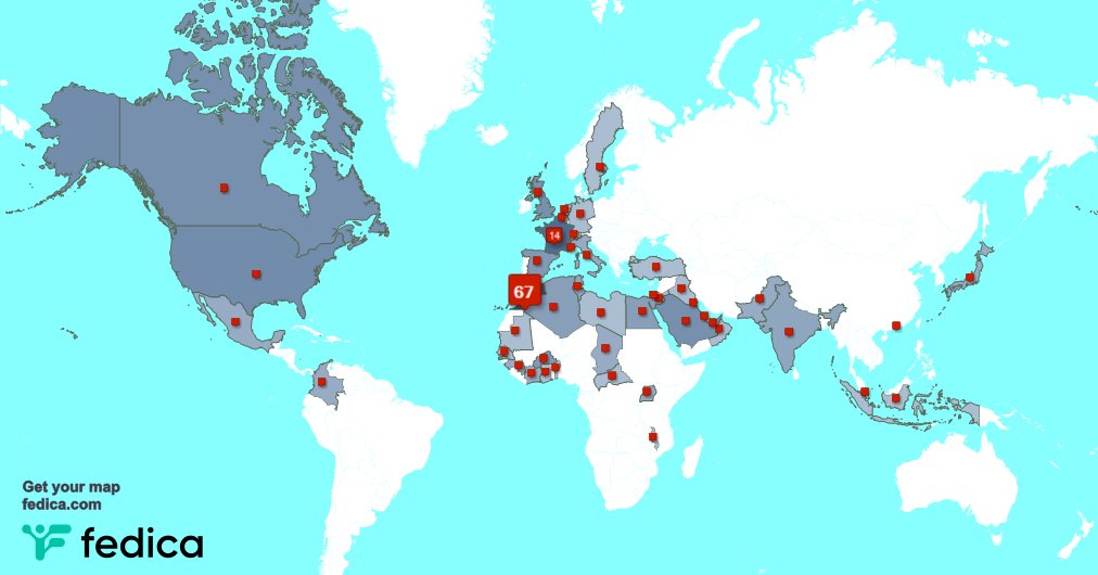 J'ai 3 nouveaux abonnés, de Egypte, et plus la semaine dernière. Voir fedica.com/!MAElmahfoudi