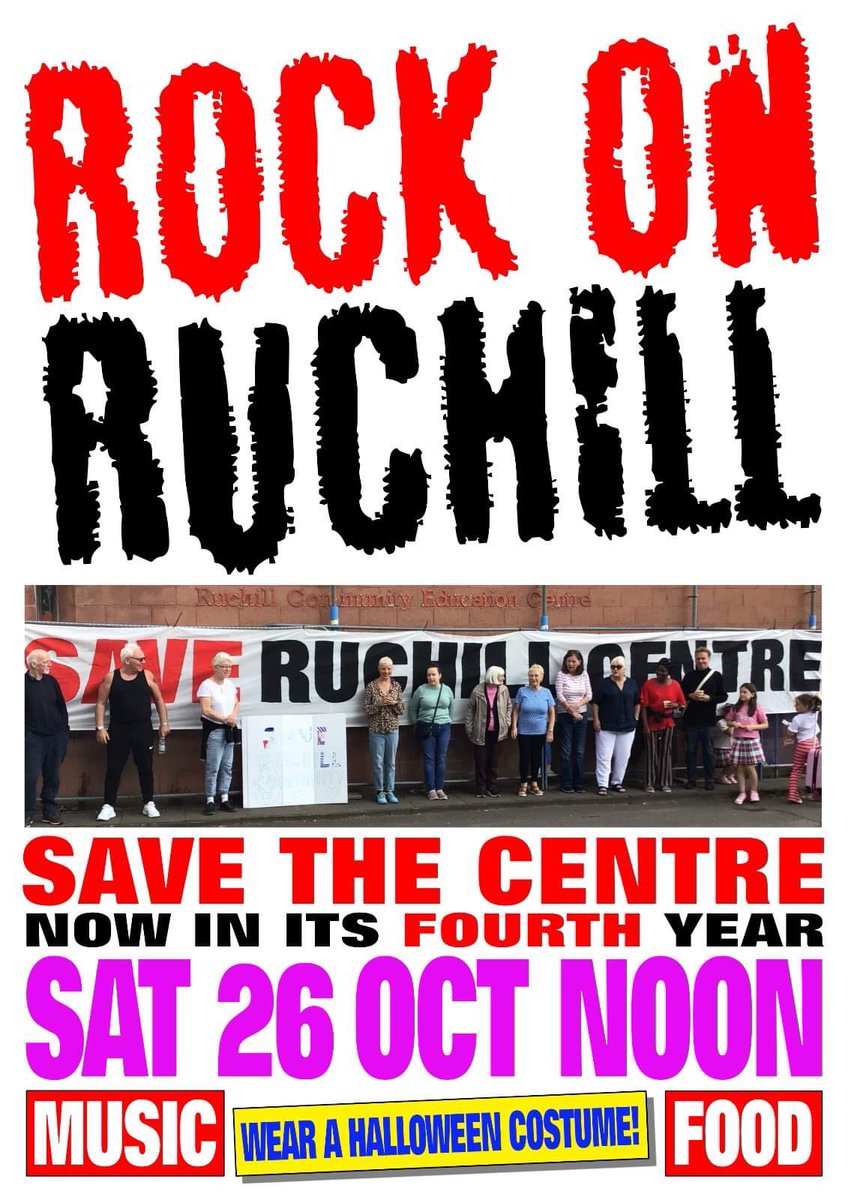 12/10/24 🪧🪧🪧🪧🪧🪧<a href="/RuchillSave/">Save Ruchill Community Centre</a> <a href="/RuchillGlasgow/">This is Ruchill</a> <a href="/glasgowkeelie/">glasgowkeelie</a>  
Join long standing campaign 26th October 2024 for 🪧 🎃 Apple dooking 
Some knowledge local campaigners about ongoing campaign food &amp; music still looking any volunteers artists singers or poets ty