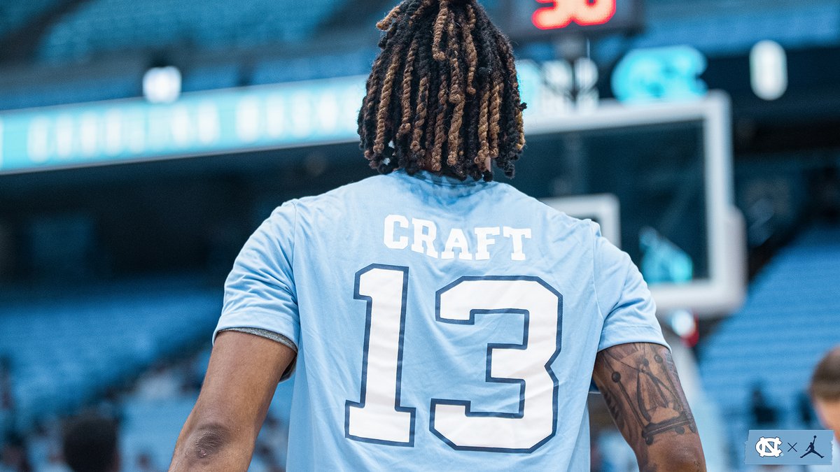 UNC_Basketball's tweet image. Warmups for today's scrimmage in memory of Tylee Craft 🩵 #TyleeStrongForever