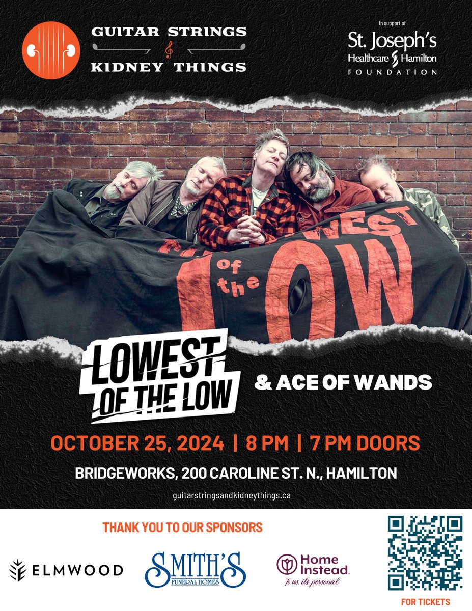 Lowest Of The Low (@lowestofthelow) on Twitter photo HAMILTON!! We're dropping by <a href="/bridgeworksca/">Bridgeworks</a> on Friday, October 25th along with <a href="/aceofwandsband/">Ace of Wands</a> to perform for @guitarkidney, a charity in support of <a href="/StJoesHamilton/">St. Joe's Healthcare (Hospital & Foundation)</a>. Check out the website on the poster for ticket info and an amazing auction. We hope to see you there! HAMILTON!! We're dropping by <a href="/bridgeworksca/">Bridgeworks</a> on Friday, October 25th along with <a href="/aceofwandsband/">Ace of Wands</a> to perform for @guitarkidney, a charity in support of <a href="/StJoesHamilton/">St. Joe's Healthcare (Hospital & Foundation)</a>. Check out the website on the poster for ticket info and an amazing auction. We hope to see you there!