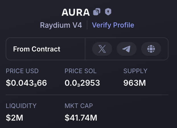 HIGHER $AURA