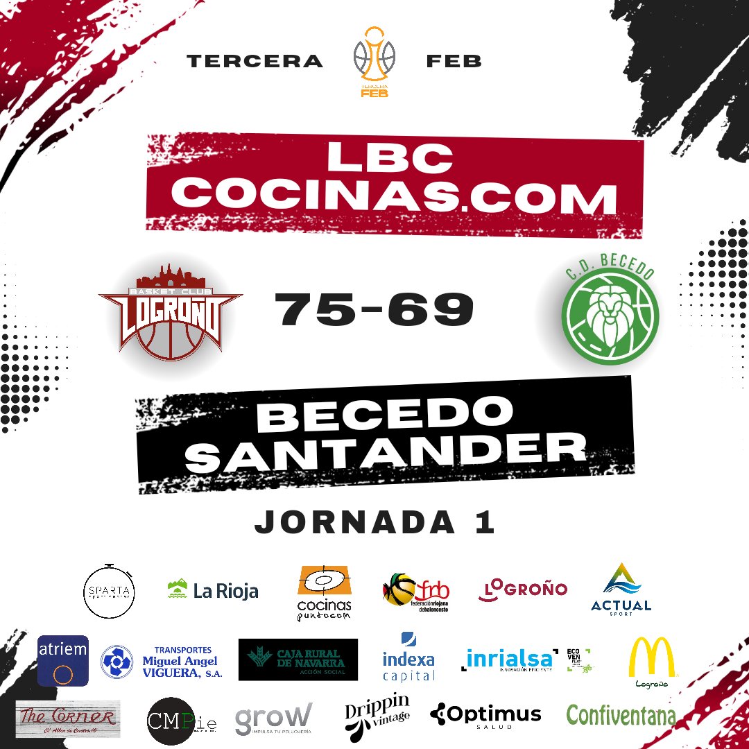 FINAL | LBC <a href="/cocinascom/">Cocinas.com</a> 75-69 Becedo Santander 

Los #Blanquirrojos ⚪🔴 con un juego irregular, especialmente en la segunda mitad, supieron gestionar la pequeña ventaja para llevarse la victoria.

🤞🏻 Para que las lesiones no sean mucho 

📊👇🏻
baloncestoenvivo.feb.es/partido/2413241