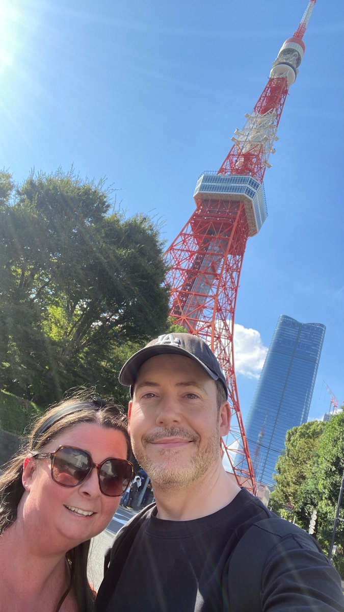 tangledupinfun's tweet photo. Tokyo Tower in all its glory! Couldn’t resist a classic tourist selfie. 🗼📸 #TokyoLife https://t.co/c9pv5zOZtp