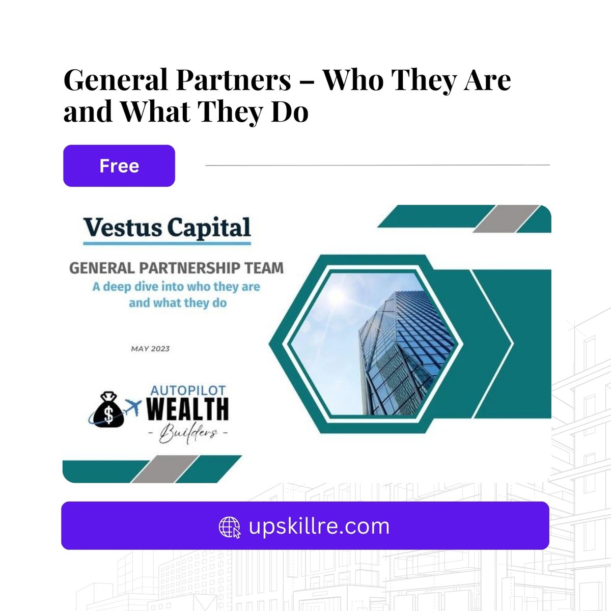 upskillre's tweet image. 🏢 A deep dive into what the General Partners do, their roles, and responsibilities. Plus, considerations for how to vet a GP team when getting into a syndication deal.

Access for free here: upskillre.com/challenge-page…

#generalpartner #multifamily #syndication