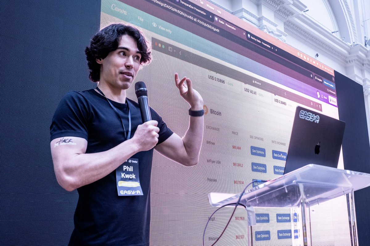 easya_app's tweet photo. From talks to workshops to fireside chats, day 1️⃣ of our EasyA x @StellarOrg Hackathon was action-packed! 💥 

Shoutout to our incredible speakers from Stellar, EasyA and @biggertechco for flying in to share your wisdom 🧠 

Y’all rocked the crowd! 🤘 https://t.co/ZUTC9FUlX7