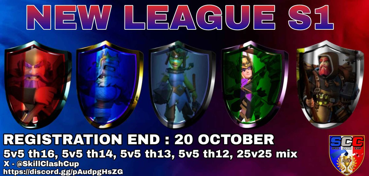 Only 7 days left to register for our various leagues! 
Don't miss this season 1 full of restrictions 😉
discord.gg/pAudpgHsZG
