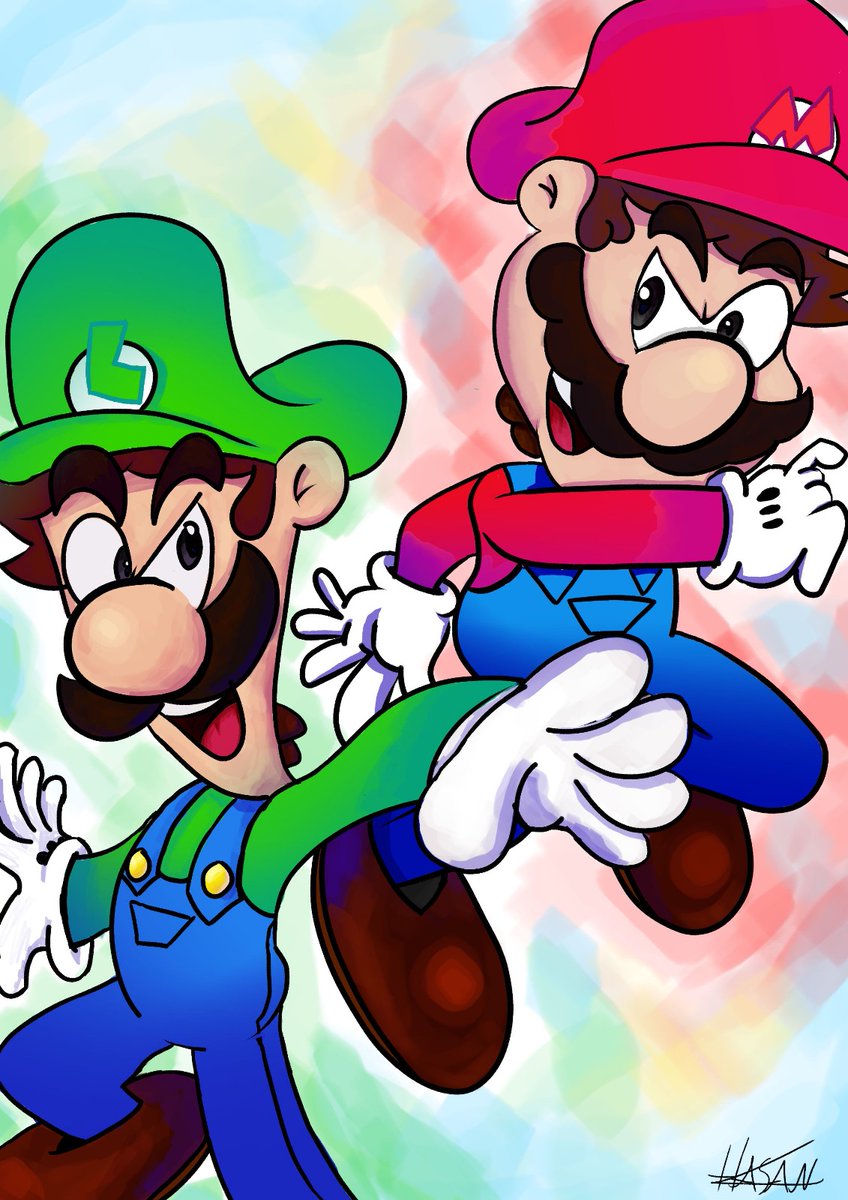 This might be the best piece of art I've made in a while! Mario and Luigi everybody!!! :D #MarioAndLuigiBrothership