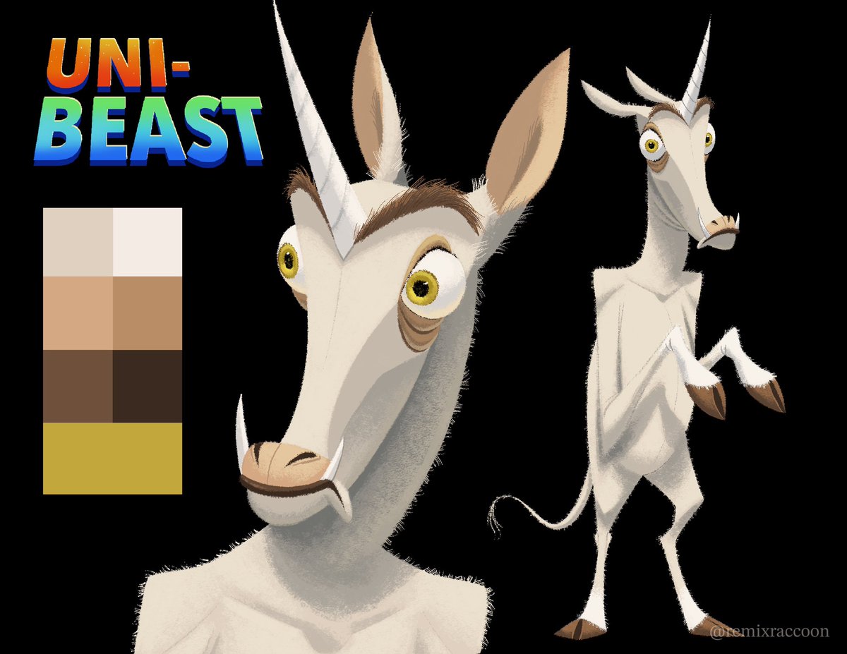 aspottedmonster's tweet image. My Monsters vs. Aliens oc, Uni-Beast! 
(Separate drawings in the replies) #MonstersVsAliens #Dreamworks #oc #digitalart #characterdesign #monstersvsaliens #monsteroc