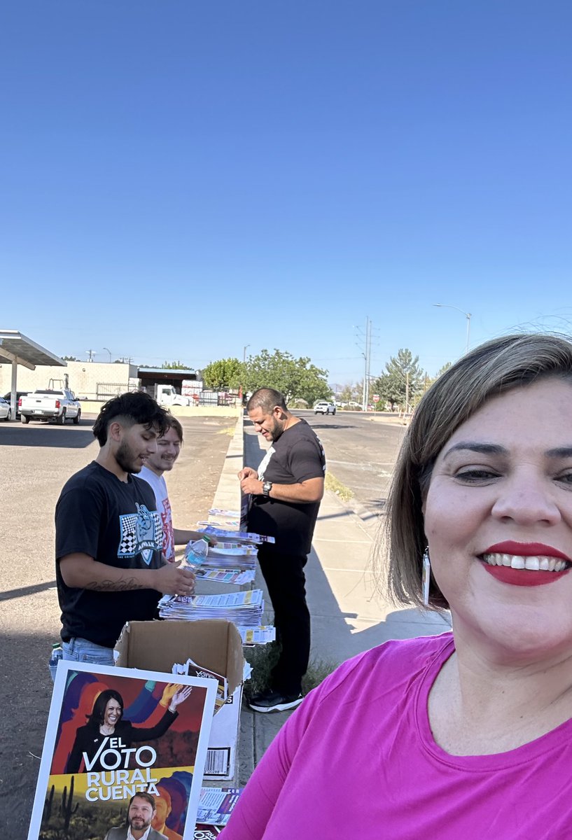 RaquelTeran's tweet image. Believe me when I say, we can’t leave any stone unturned this election cycle! Today, I’m out canvassing in Douglas, AZ with @RuralAZAction for @KamalaHarris, @RubenGallego, @azforaccess, #NOon314, and more. Every conversation counts, and every vote matters! Let’s keep up the…
