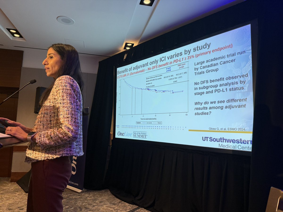 TiansterZhang's tweet photo. @SheenaBhallaMD @UTSWHemeOnc @utswcancer launches lung cancer segment with perioperative approaches &amp; World Lung/#ESMO24 updates! Thorough overview. @OncLive #SOSS24 https://t.co/TpQY6AvN8N
