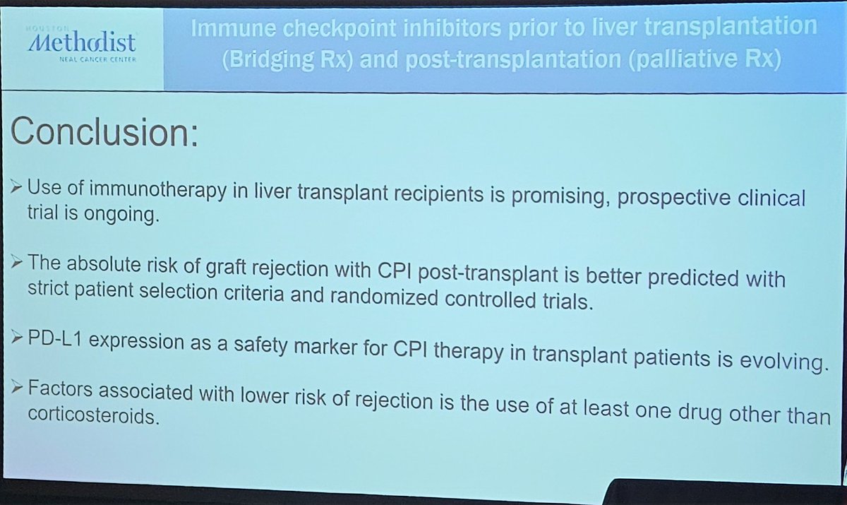 Sukeshi Arora MD (@drsukeshiarora) on Twitter photo <a href="/MaenAbdelrahim/">Maen Abdelrahim, MD, PhD, Pharm.B</a> discusses Immune checkpoint inhibitors pre and post transplant #SALCS24 <a href="/MaenAbdelrahim/">Maen Abdelrahim, MD, PhD, Pharm.B</a> discusses Immune checkpoint inhibitors pre and post transplant #SALCS24