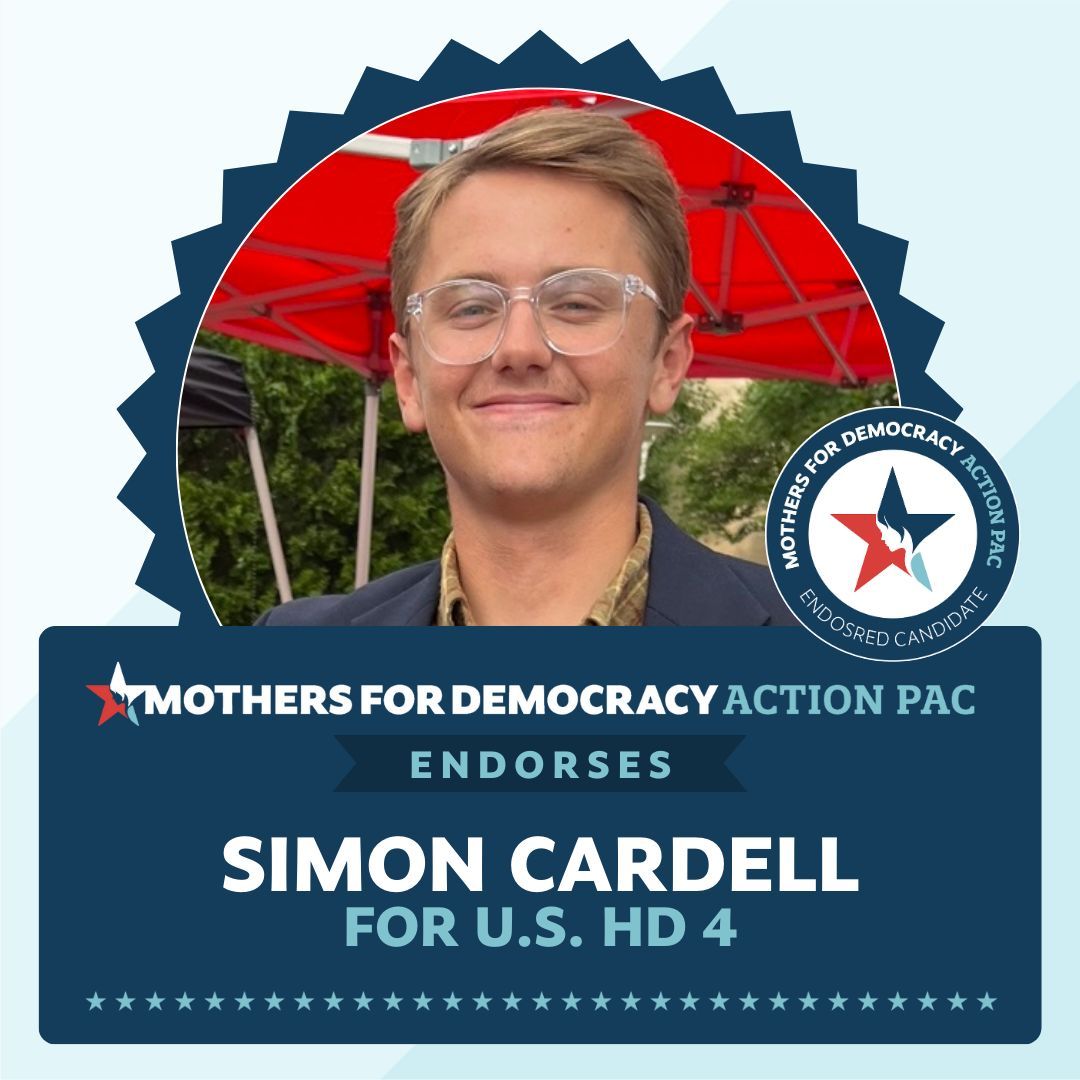 We stand tall and proud in endorsing Simon Cardell for U.S. House of Representatives TX-4! Let's go flip this seat blue! 💙 🇺🇸