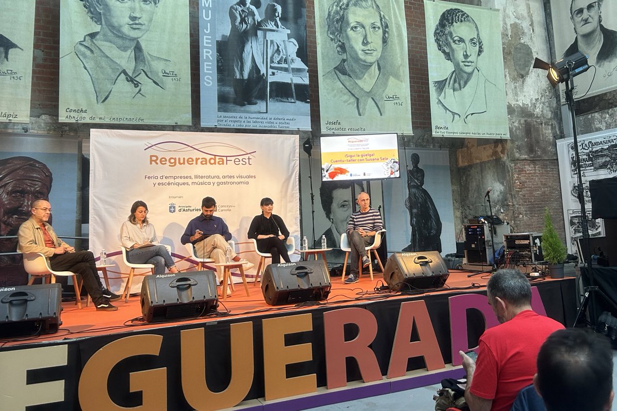 Inaciu Galán (@inaciugalan) on Twitter photo Sigue’l RegueradaFest cola mesa sobre tresmisión interxeneracional y lliteratura, con Iris Díaz Trancho, <a href="/davidguardado/">David Guardado</a>, Milio Rodríguez Cueto, <a href="/BlancaIfq/">Mustadiella de prau #Oficialidá</a>, moderaos por <a href="/fatalmartinez/">Xaime Martínez</a>. Sigue’l RegueradaFest cola mesa sobre tresmisión interxeneracional y lliteratura, con Iris Díaz Trancho, <a href="/davidguardado/">David Guardado</a>, Milio Rodríguez Cueto, <a href="/BlancaIfq/">Mustadiella de prau #Oficialidá</a>, moderaos por <a href="/fatalmartinez/">Xaime Martínez</a>.