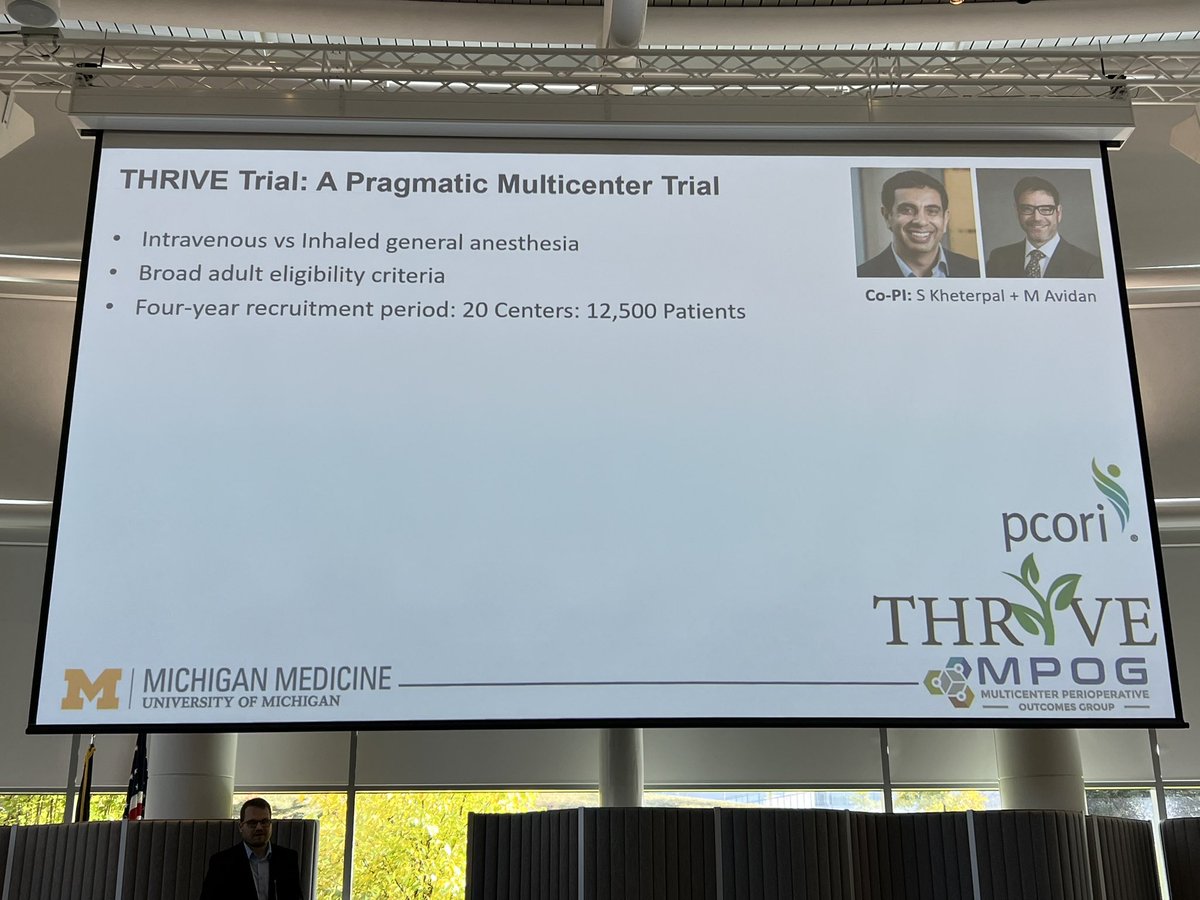 Exciting presentation from Dr Douglas Colquhoun <a href="/UMichAnesthesia/">Michigan Anesthesiology</a> discussing using <a href="/MPOGASPIRE/">MPOG</a> to enable pragmatic clinical trials. Future is bright 😎