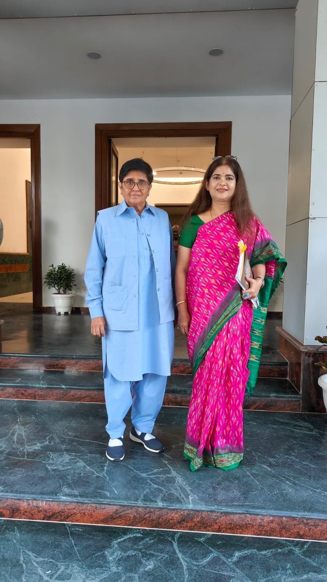 nupur_tiwary's tweet photo. Former Lt. Governor of Puducherry Dr Kiren Bedi  delivered an Address on "Leadership Roles of True Leaders"  to the Participants of 50th #APPPA on 10.10.2024.

The session included interactive engagement  with sharing of real life experiences https://t.co/M1xzcxeMKJ