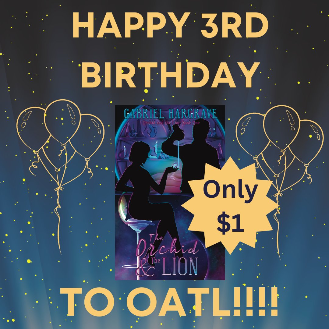 My first baby is turning 3 years old today! All this week, The Orchid &amp; the Lion will be on sale for $1, and I'm giving away some audiobook copies soon, so keep an eye out for that!