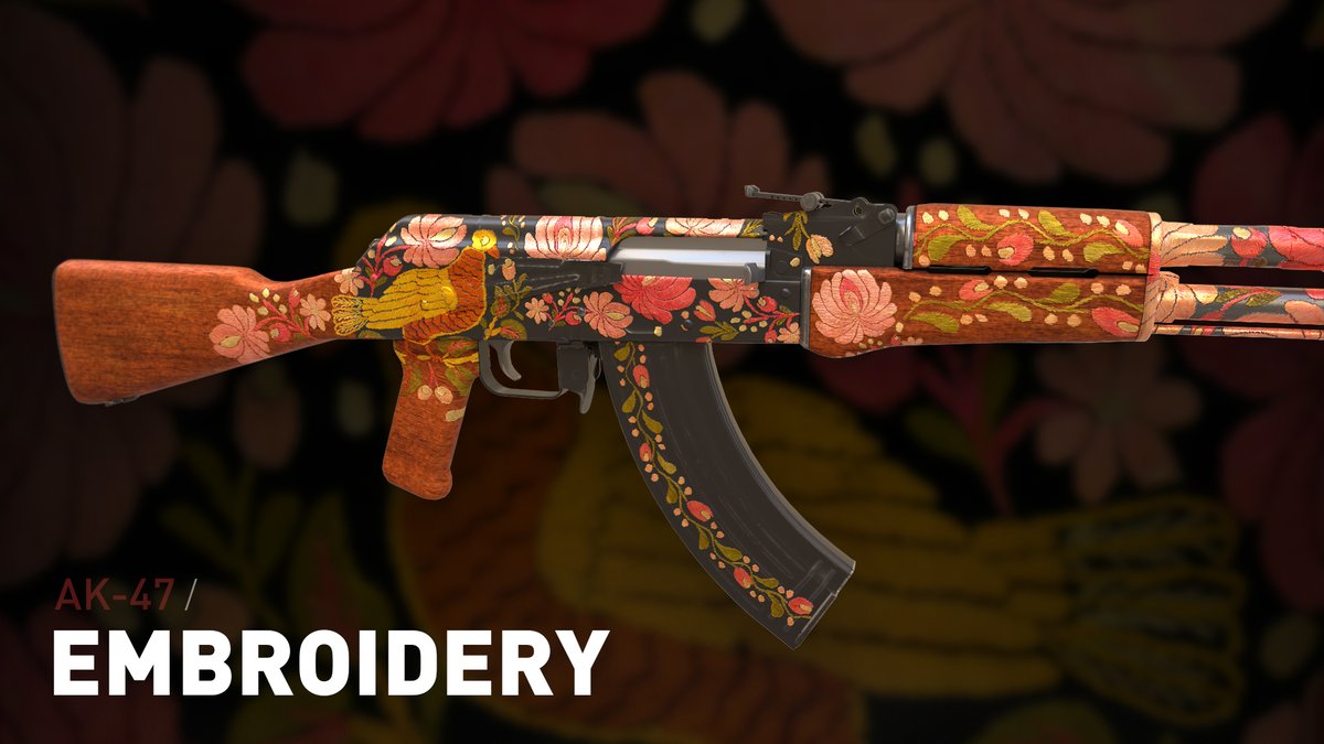 The collaboration of a life time - with my grandma! My newest skin, the AK-47 | Embroidery is now live on the workshop.