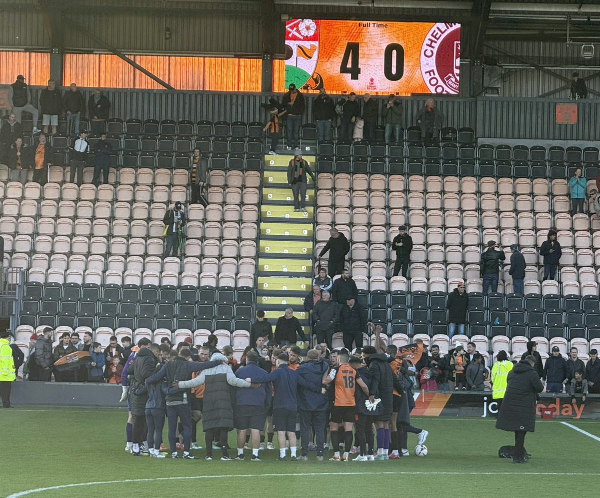 LittleStanmore's tweet photo. A huge 4-0 win for @BarnetFC against Chelmsford in the Emirates FA Cup! Another display of character from the whole team - determination, teamwork, and heart. This squad is ready for the next challenge! #BarnetFC #EmiratesFACup #TeamCharacter https://t.co/M0yxlhQGhh