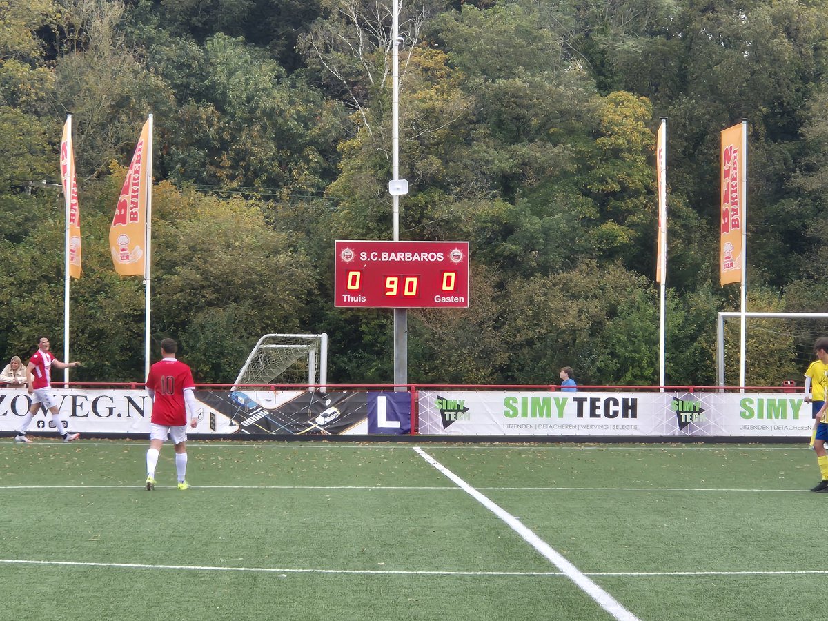 Zaterdag 12.10.2024
Za 3e klasse N district Oost
Barbaros - BWO = 0 - 0