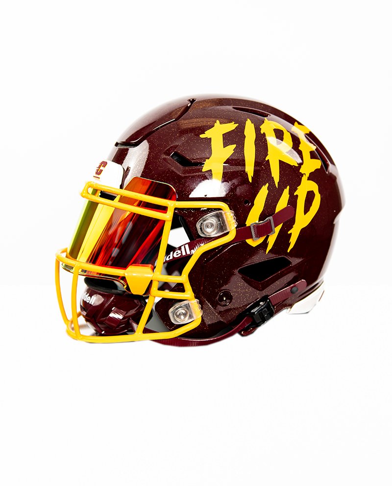 The phrase that unites students, faculty, and alumni around the world - is now proudly on our helmets for this afternoon's game.

#FireUpChips🔥⬆️🏈 | #PTS