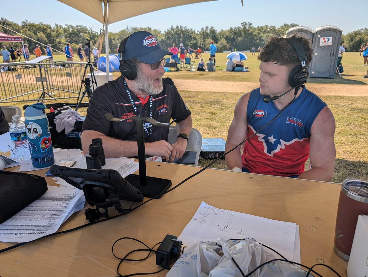 SarsD's tweet photo. People ask, how do you get interviewed post game at @USAFL1997 #Nationals? Well, kicking three goals in the second half of your first game at your first Nationals is a good start! @HoustonLonestar JJ with a great performance! https://t.co/mMCKTNLhnF