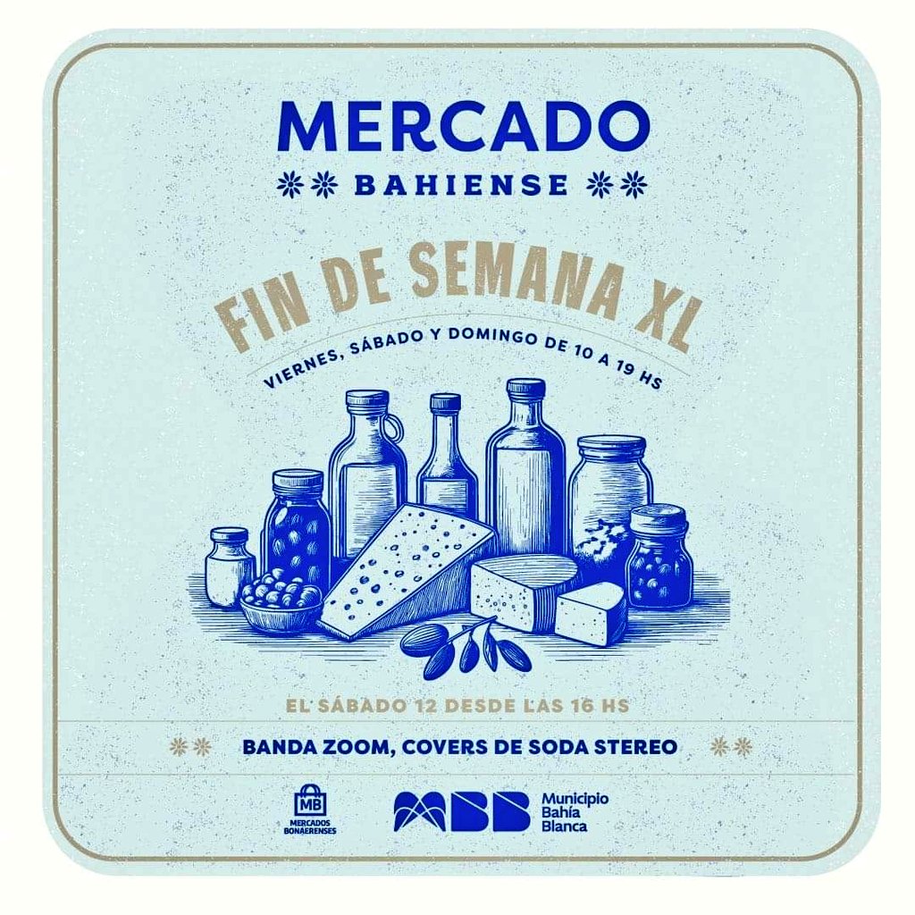 Val_Fabian's tweet photo. El #MercadoBahiense🍅🥖🍔🍗🐟 y el #Outlet👔👖🩳, otra gran propuesta para comprar barato, siempre.
#EnEquipo🙌
@MunicipioBahia https://t.co/TQt9tIY7Zb