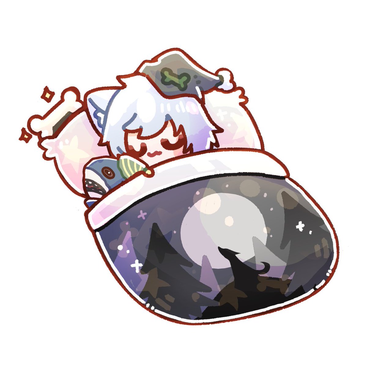 原本想說整理東西完開個小台，結果用完就12點了... 
好吧～睡覺，不然開太晚，換我時差爛掉，嗷  

繪師：<a href="/feishu26/">非鼠 Feishu</a>