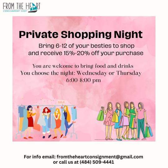 FTH_Consignment's tweet image. Don’t forget we offer Private Shopping Nights! 🛍

#consignmentatitsbest #shopsecondhandfirst
#resale #shopsmall #shopsecondhand
#shoplocal
#sustainablefashion #upscaleresale