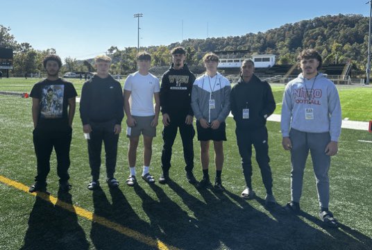 Nitro Wildcats Football (@recruitnitrohs) on Twitter photo Game Day visit for some guys here @ Nitro! <a href="/AveryPannell/">Avery Pannell</a> <a href="/WyattSowards42/">Wyatt Sowards</a> <a href="/AntonioLerose08/">Antonio Lerose</a> <a href="/Isaacsamples44/">Isaac Samples</a> <a href="/AidenPrest49200/">Aiden Preston</a> <a href="/Davidhill171312/">David Hill class 2027 9th CB in WV</a> <a href="/BraylonP09/">Braylon Price</a> thanks <a href="/WvsuFootball/">WVSU Football</a> for having our guys down! <a href="/CoachBMac_03/">Ben McCallister</a> <a href="/coachbuckle/">B.J. Buckle</a> <a href="/CoachMux/">Caleb Muxlow</a> <a href="/CoachLeez/">Rahmann Lee</a> <a href="/CoachPenn/">John Pennington</a>
#NewNitro Game Day visit for some guys here @ Nitro! <a href="/AveryPannell/">Avery Pannell</a> <a href="/WyattSowards42/">Wyatt Sowards</a> <a href="/AntonioLerose08/">Antonio Lerose</a> <a href="/Isaacsamples44/">Isaac Samples</a> <a href="/AidenPrest49200/">Aiden Preston</a> <a href="/Davidhill171312/">David Hill class 2027 9th CB in WV</a> <a href="/BraylonP09/">Braylon Price</a> thanks <a href="/WvsuFootball/">WVSU Football</a> for having our guys down! <a href="/CoachBMac_03/">Ben McCallister</a> <a href="/coachbuckle/">B.J. Buckle</a> <a href="/CoachMux/">Caleb Muxlow</a> <a href="/CoachLeez/">Rahmann Lee</a> <a href="/CoachPenn/">John Pennington</a>
#NewNitro