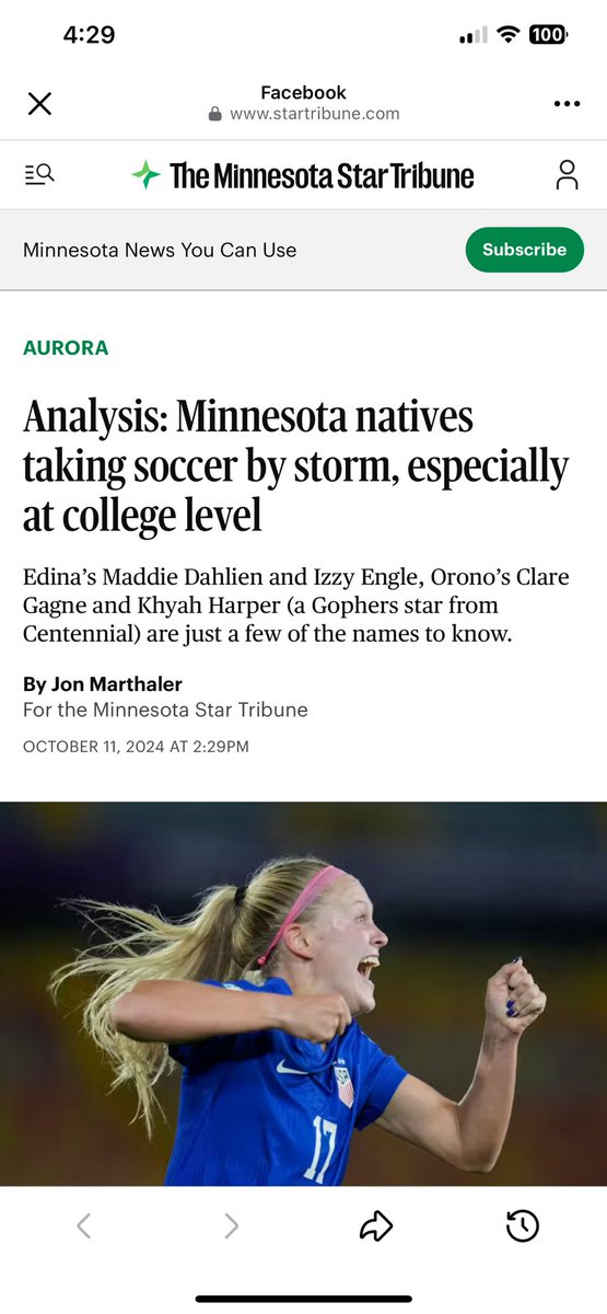 Today’s inspiring read: Minnesota women making their mark on the soccer world. Great piece <a href="/jmarthaler/">Jon Marthaler</a> @MattPrivratsky <a href="/StarTribune/">The Minnesota Star Tribune</a> <a href="/SKORNorth/">SKOR North - Minnesota Sports</a>