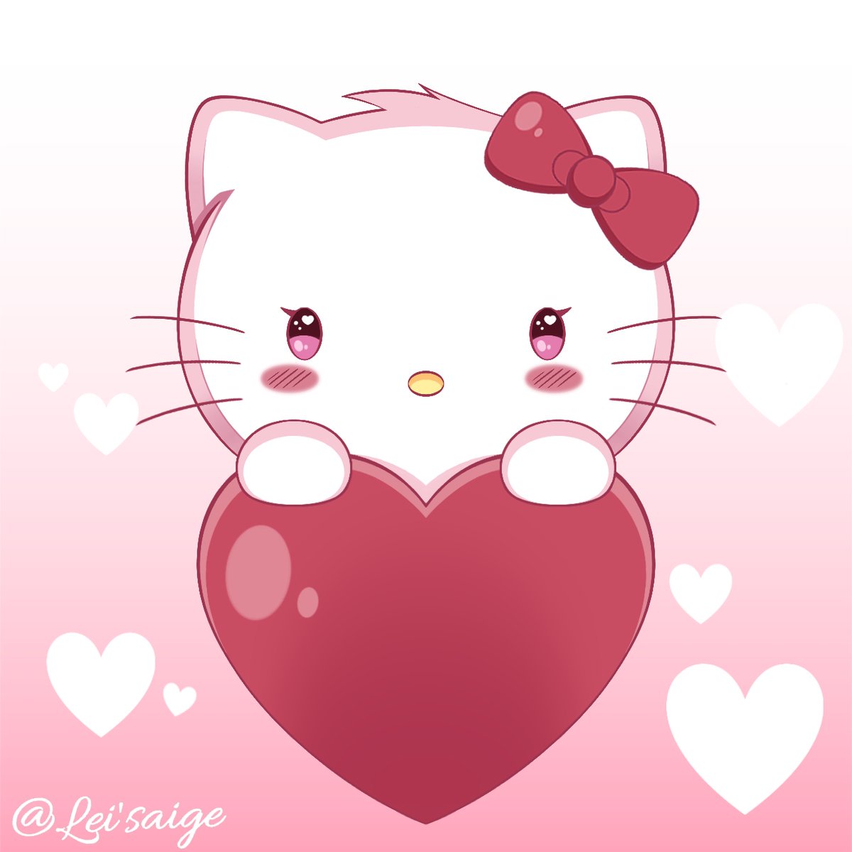 LeisaigeArts's tweet image. Hello Kitty!❤️✨ #hellokitty #digitalart