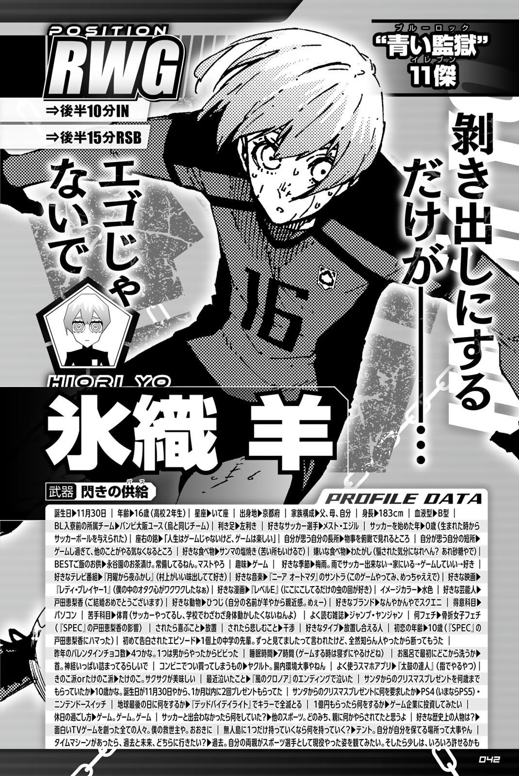 shadow 🇵🇸 on X: HIORI YO PROFILE Credits : @hoshi801_ for tls Source :  Egoist Bible Vol.2 t.copXRCqfj4EM  X