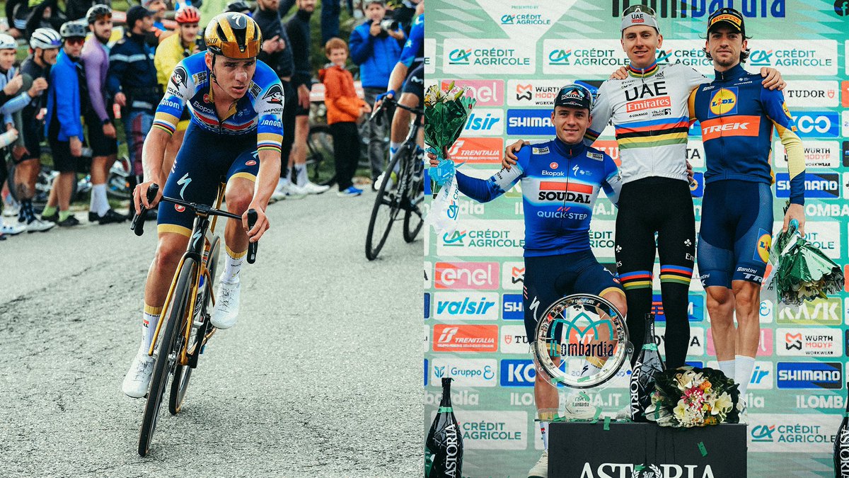 Finishing an incredible season with my first podium here at Il Lombardia.🥈🇮🇹🔥

GRATEFUL, the only right word to describe my feelings.

I’m so proud of what we’ve achieved together. Thanks to the team, my wife and family, the fans, everyone for the incredible support.🐺💙

My