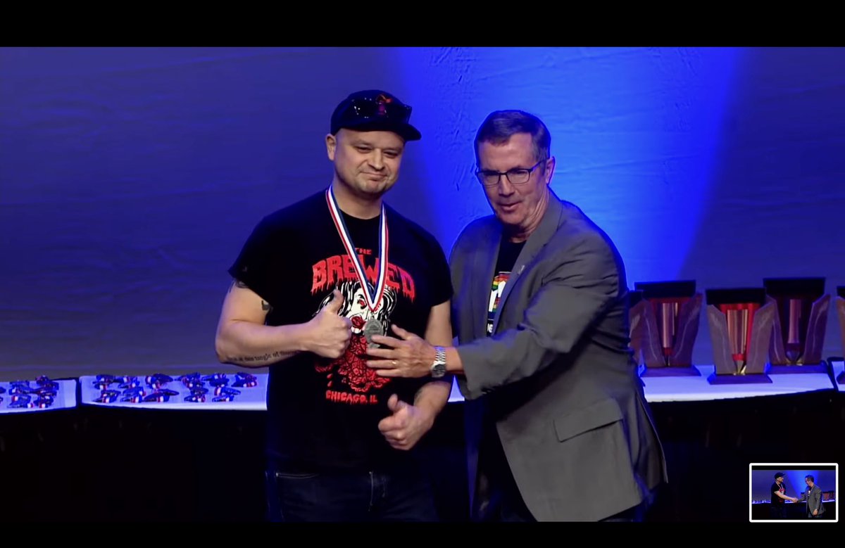 Our award-winning brewer, Keil Weimer, does it again—Piece wins a silver medal for Door Code Pilsner at the Great American Beer Festival! <a href="/GABF/">GABF</a> #chicagosmostawardwinningbrewpub