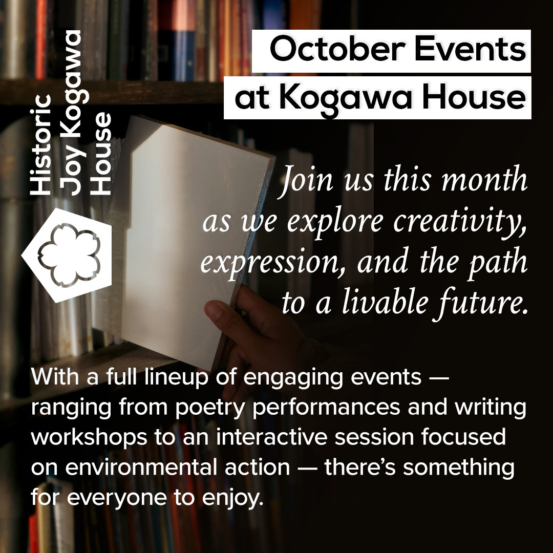 Join us for one or all three upcoming events this month: Poetry Open Mic with WIR André Préfontaine on Oct 15, Writing Workshop with WIR Gordon Portman on Oct 18, “Letters to the Future” Workshop with Suzuki Elders on Oct 24. See link in bio to read more!