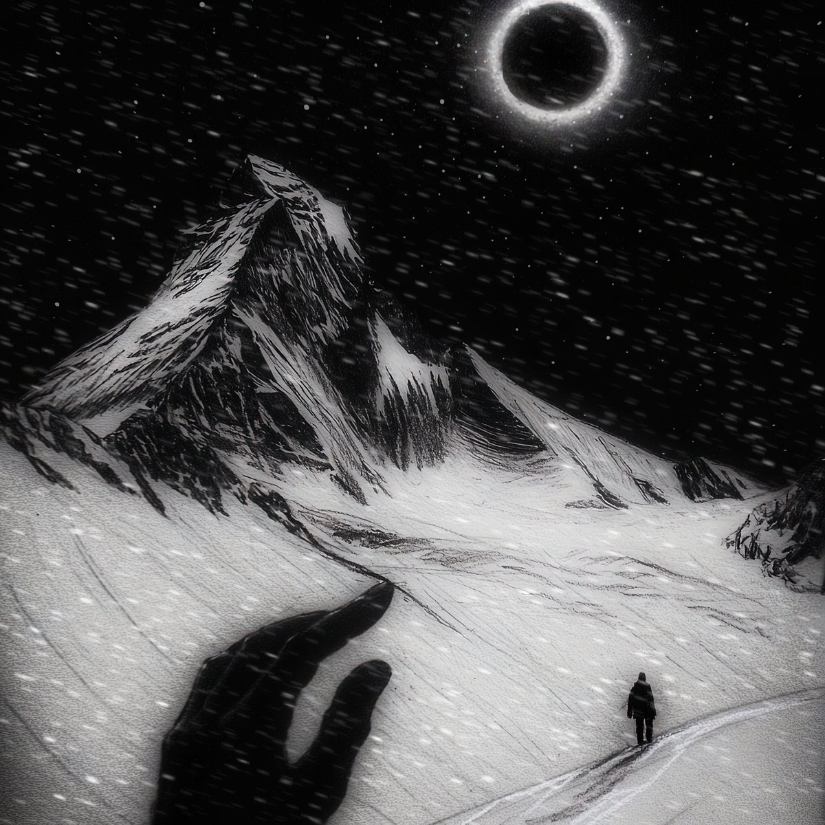 On a cold winter night

The sun's furnace does not burn 

Like the warm stove of my lamp

And neither does it shine like my lamp

Nor does its light penetrate the cold moon in the sky

''Cold moon night''
Distortions of Mind col.
#art #nft #poetry