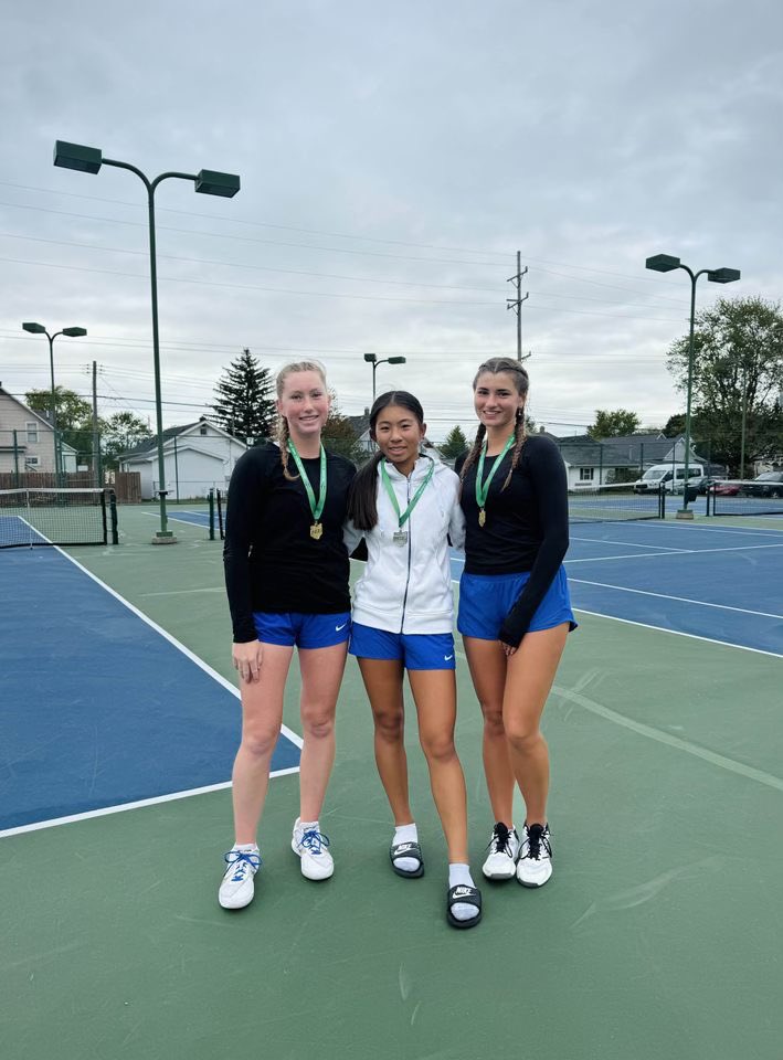 HUGE congratulations to our state qualifiers! Mara &amp; Cora placed first in District Doubles and Jillian placed 2nd in District Singles. Amazing achievement, ladies! 💙🎾