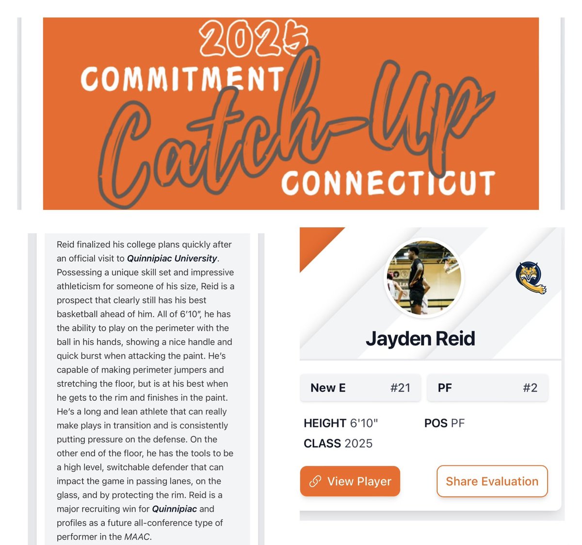 Dpringlecoach's tweet photo. Senior Captain @jaydenreid_ is primed for a big senior season. Thank you @Coach_Armishaw for the recognition. https://t.co/0eEIzEBwpX