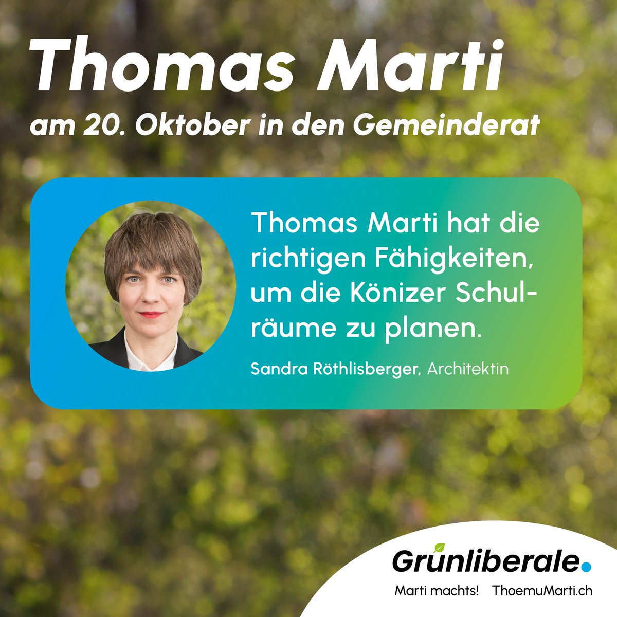 Grünliberale Köniz (@glpkoeniz) on Twitter photo Sorgfältig planen mit Thomas Marti:
Auch <a href="/SandraRthlisbe1/">Sandra Röthlisberger</a> empfiehlt Thömu. #gutfürsBudget #gutfürKöniz <a href="/casimirvonarx/">Casimir von Arx</a> <a href="/cellmob/">Marcello Odermatt</a> <a href="/FabienneMartiL/">Fabienne Marti</a> @RolandAkeret <a href="/SJacqueroud/">Sacha Jacqueroud</a> <a href="/Guegi/">Steiner Jürg</a> @mgerber_GLP Sorgfältig planen mit Thomas Marti:
Auch <a href="/SandraRthlisbe1/">Sandra Röthlisberger</a> empfiehlt Thömu. #gutfürsBudget #gutfürKöniz <a href="/casimirvonarx/">Casimir von Arx</a> <a href="/cellmob/">Marcello Odermatt</a> <a href="/FabienneMartiL/">Fabienne Marti</a> @RolandAkeret <a href="/SJacqueroud/">Sacha Jacqueroud</a> <a href="/Guegi/">Steiner Jürg</a> @mgerber_GLP