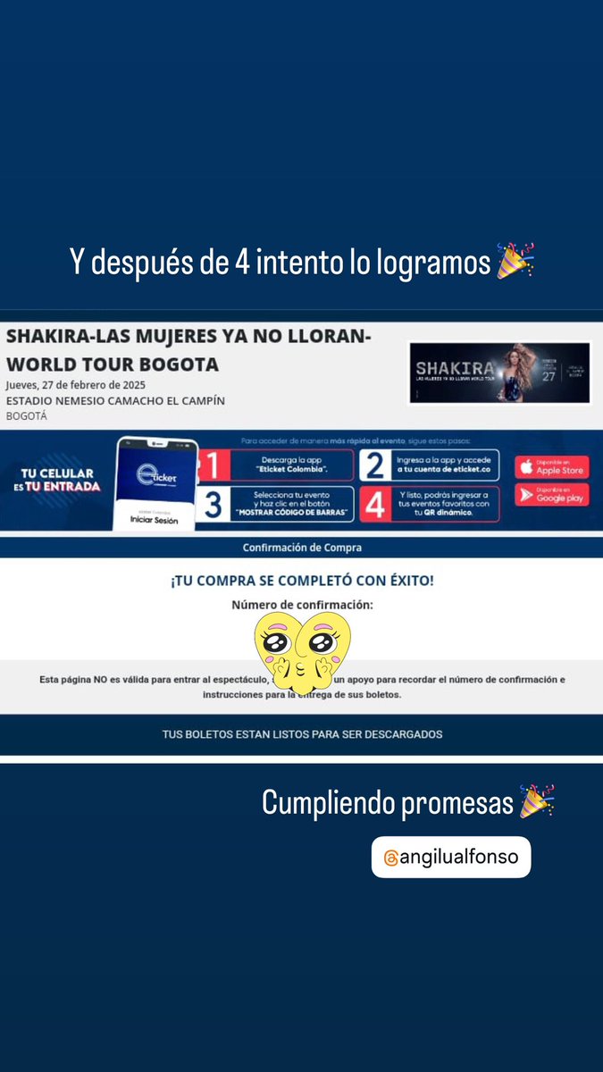 zokanaM's tweet photo. Nos vemos en Febrero @shakira 🥰🎉 https://t.co/dhtoUnT7Cl
