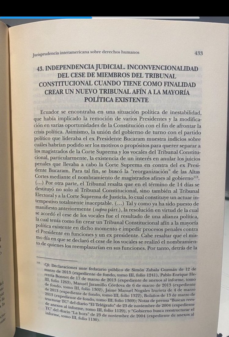 Garantismo Judicial (@garantismo_) on Twitter photo #ReformaJudicial
La tómbola judicial es una violación “en flagrancia y en vivo” a la jurisprudencia <a href="/CorteIDH/">Corte Interamericana de Derechos Humanos</a>
La crónica de una condena internacional anunciada
(Caso Camba Campos vs Ecuador, 28 de agosto 2013, entre otros) #ReformaJudicial
La tómbola judicial es una violación “en flagrancia y en vivo” a la jurisprudencia <a href="/CorteIDH/">Corte Interamericana de Derechos Humanos</a>
La crónica de una condena internacional anunciada
(Caso Camba Campos vs Ecuador, 28 de agosto 2013, entre otros)