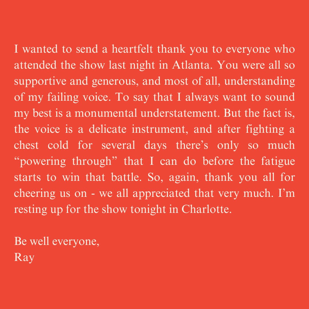 A note from Ray 🧡