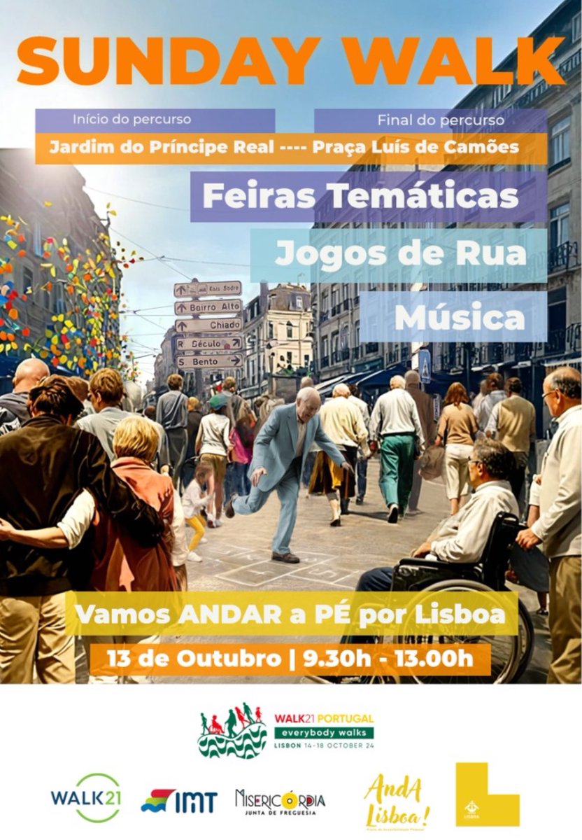Amanhã de manhã a rua é só dos peões, entre o Príncipe Real e o Largo Camões. Vem aproveitar Lisboa!