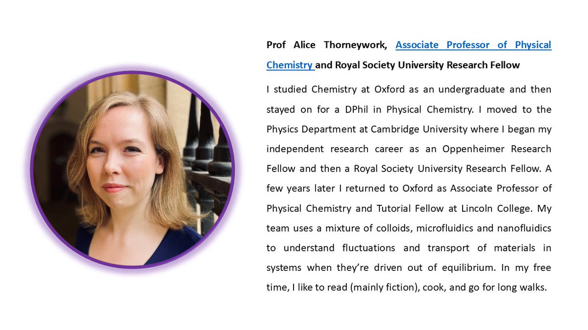 OxWiChem's tweet image. Just in time for the start of term, we present our first MT24 RedOxWiChem profile featuring Prof Alice Thorneywork, Royal Society University Research Fellow and our OxWiChem Events Team Member and sponsorship liaison 23-24, Monisha Singh.
#womeninchemistry #oxfordchemistry