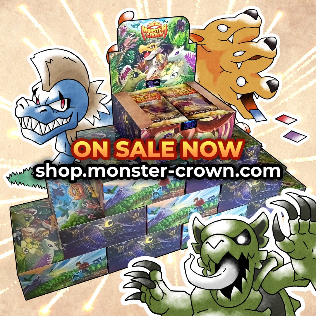 There are less than 25 Monster Crown TCG first run booster boxes left on our current deal 🫢✨️