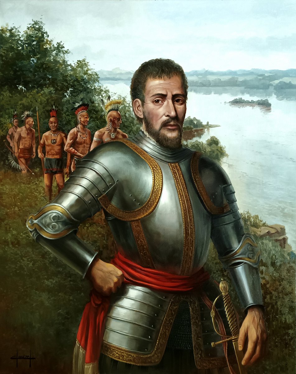 ArtClauzel's tweet image. Hernando de Soto: El Explorador Extremeño que Descubrió el Misisipi
Nacido en Barcarrota (Badajoz), Extremadura, en 1500 – Fallecido cerca del río Misisipi, en 1542
Óleo sobre lienzo-81x65cm.